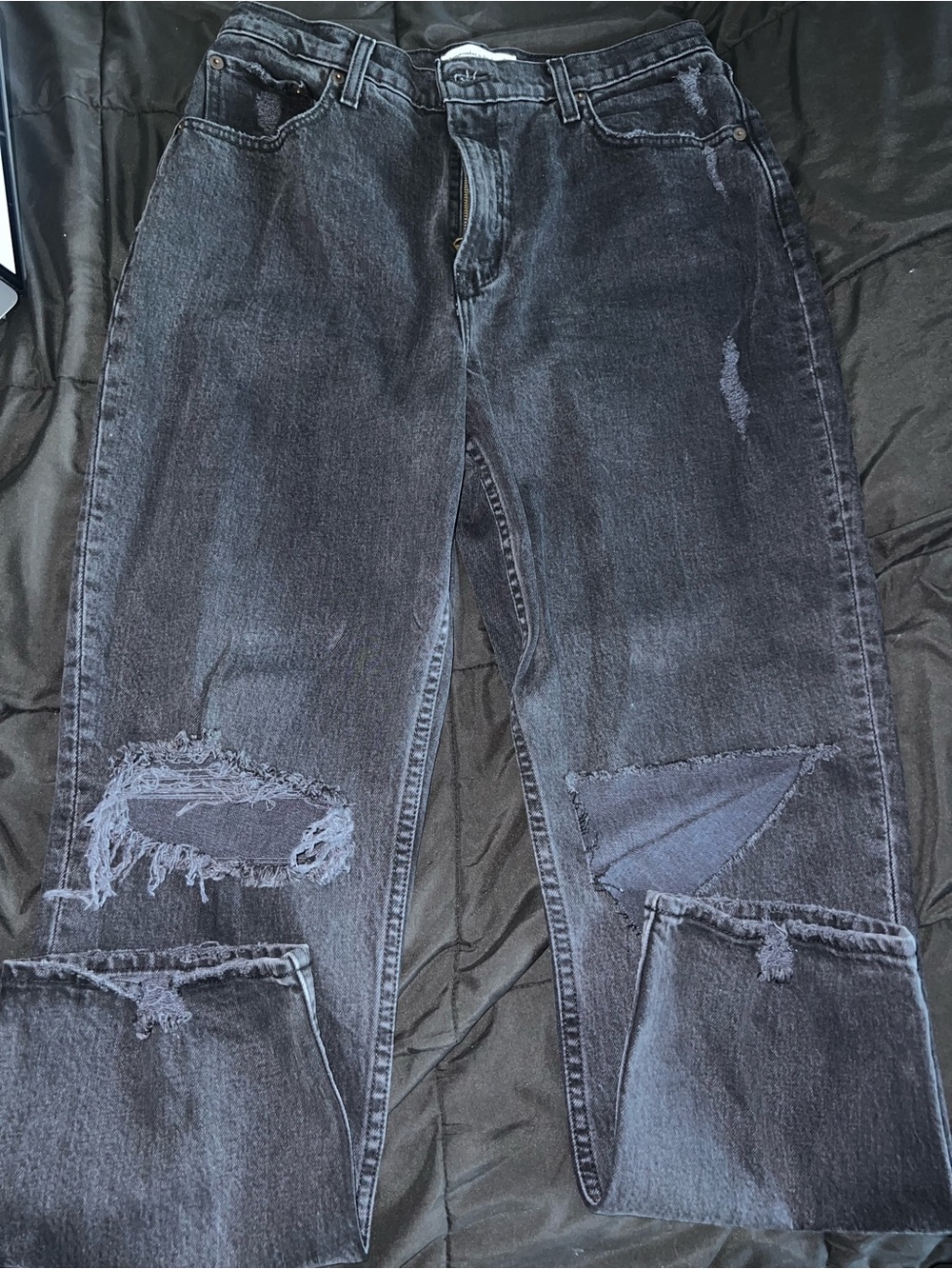 Abercrombie Women’s Distressed Black Jeans